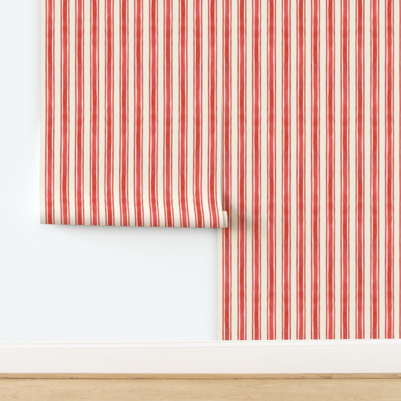 Vertical Stripe Custom Removable Wallpaper by Spoonflower Peel & Stick Wallpaper 2FT Wide